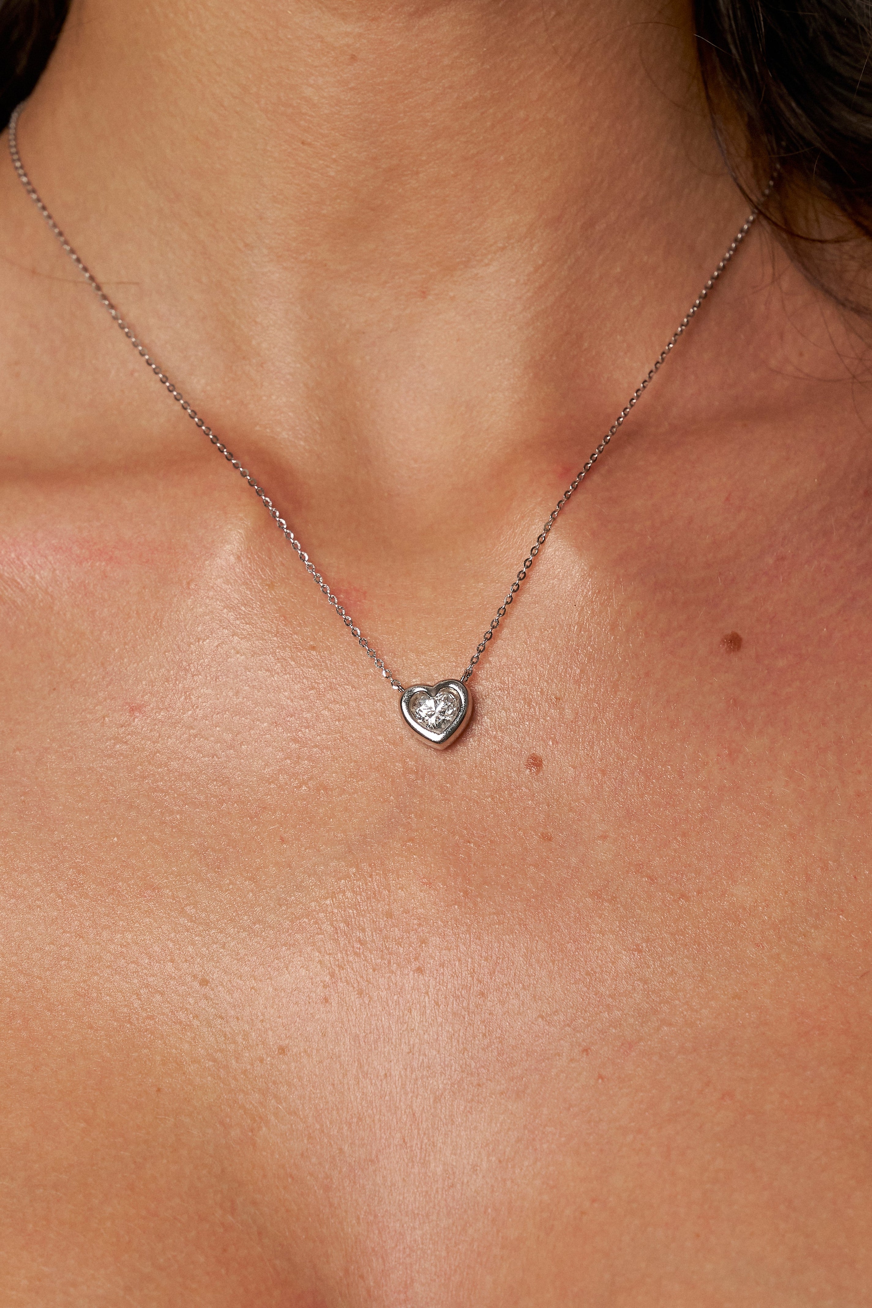 Amora Heart Moissanite Necklace
