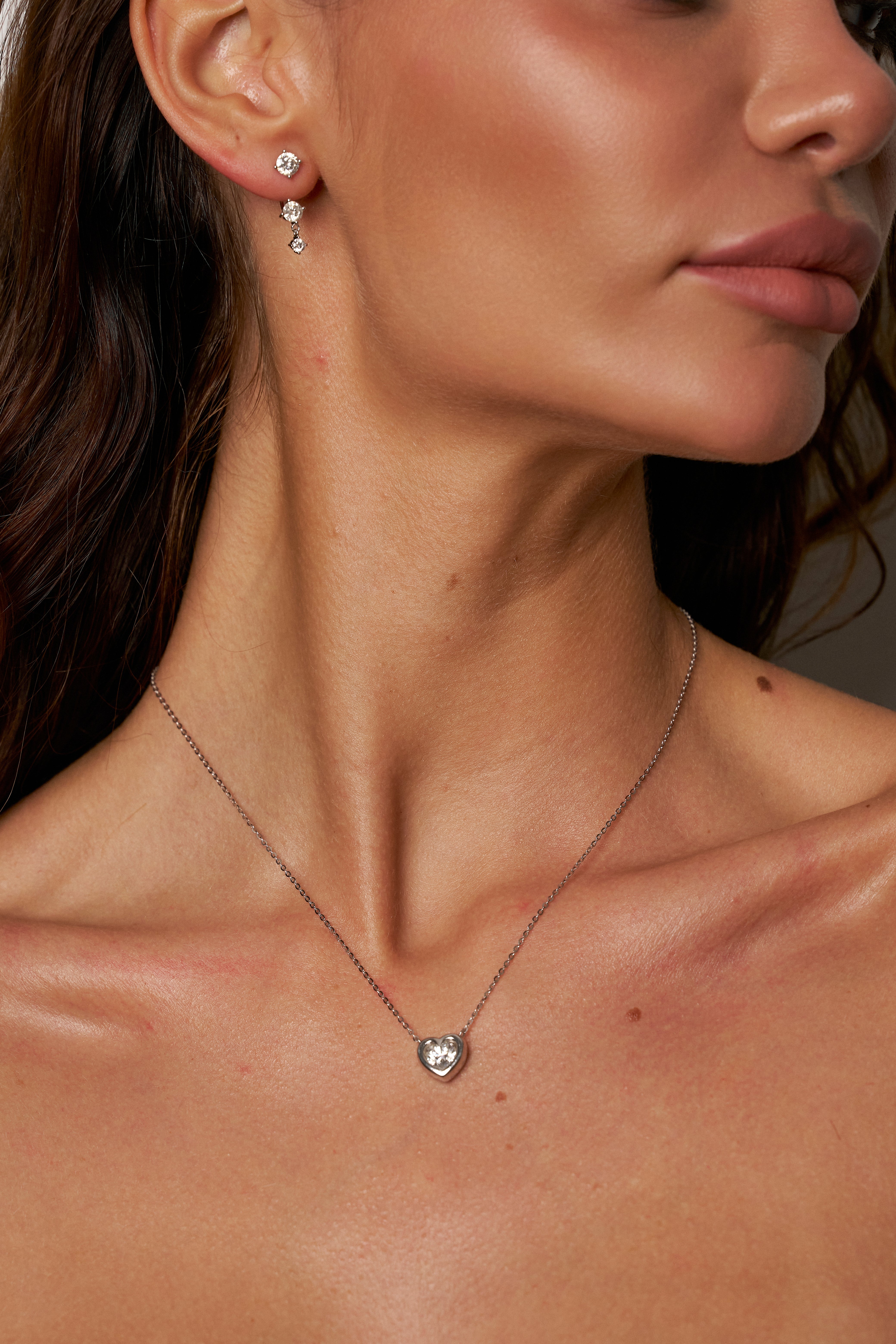 Amora Heart Moissanite Necklace