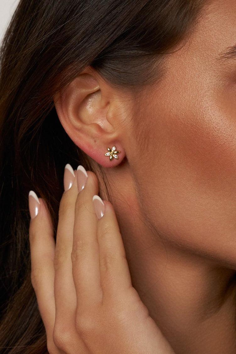 Blossom Shine Moissanite Stud Earrings